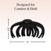 imageKitsch Octopus Claw Clips for Women  Cute ampamp Stylish Hair Clips for Everyday Use Octopus Claw Clip for Thick Hair  Ideal Gifts for Women  Black ampamp Tortoise 2pcs