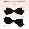 imageKitsch Oversized Hair Bows for Women  Recycled Polyester Material  Stylish and Elegant  Cute Hair Bow Clips  Black 1pcBlack