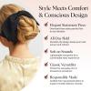 imageKitsch Oversized Hair Bows for Women  Recycled Polyester Material  Stylish and Elegant  Cute Hair Bow Clips  Black 1pcBlack