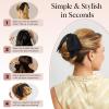 imageKitsch Oversized Hair Bows for Women  Recycled Polyester Material  Stylish and Elegant  Cute Hair Bow Clips  Black 1pcBlack