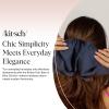 imageKitsch Oversized Hair Bows for Women  Recycled Polyester Material  Stylish and Elegant  Cute Hair Bow Clips  Black 1pcBlue Orchid