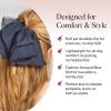 imageKitsch Oversized Hair Bows for Women  Recycled Polyester Material  Stylish and Elegant  Cute Hair Bow Clips  Black 1pcBlue Orchid