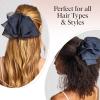 imageKitsch Oversized Hair Bows for Women  Recycled Polyester Material  Stylish and Elegant  Cute Hair Bow Clips  Black 1pcBlue Orchid
