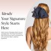 imageKitsch Oversized Hair Bows for Women  Recycled Polyester Material  Stylish and Elegant  Cute Hair Bow Clips  Black 1pcBlue Orchid