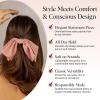 imageKitsch Oversized Hair Bows for Women  Recycled Polyester Material  Stylish and Elegant  Cute Hair Bow Clips  Black 1pcRosewood