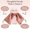 imageKitsch Oversized Hair Bows for Women  Recycled Polyester Material  Stylish and Elegant  Cute Hair Bow Clips  Black 1pcRosewood