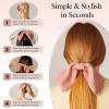 imageKitsch Oversized Hair Bows for Women  Recycled Polyester Material  Stylish and Elegant  Cute Hair Bow Clips  Black 1pcRosewood