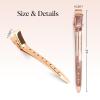 imageKitsch Professional Alligator Clips for Hair Styling  35quot Aluminum Hair Sectioning Clips for Salon ampamp Makeup Application  Ideal Gifts for Women  Rose Gold 6 PcsRose Gold