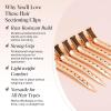 imageKitsch Professional Alligator Clips for Hair Styling  35quot Aluminum Hair Sectioning Clips for Salon ampamp Makeup Application  Ideal Gifts for Women  Rose Gold 6 PcsRose Gold