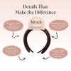 imageKitsch Recycled Fabric Satin ampamp Velvet Headbands for Women Non Slip  Soft Stretchy and Lightweight  Plush Velvet ampamp Smooth Satin Headbands for Girls  Black ampamp Chocolate 2pc SetBlack  Chocolate