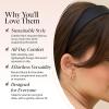 imageKitsch Recycled Fabric Satin ampamp Velvet Headbands for Women Non Slip  Soft Stretchy and Lightweight  Plush Velvet ampamp Smooth Satin Headbands for Girls  Black ampamp Chocolate 2pc SetBlack  Chocolate