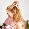 imageKitsch Recycled Plastic Large Claw Clip Big Open Shape Hair Clips for Women Large Hair Claw Clips ampamp Jaw Clips Big Claw Clips for Thick Hair 1pc BlackKitty Face