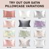 imageKitsch Satin Pillowcase with Zipper for Hair ampamp Skin  Softer Than Silk Machine Washable WrinkleFree  QueenStandard 19x26 with Satin Scrunchie NoDamage Silk Hair Tie  AuraHoliday Aura