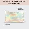 imageKitsch Satin Pillowcase with Zipper for Hair ampamp Skin  Softer Than Silk Machine Washable WrinkleFree  QueenStandard 19x26 with Satin Scrunchie NoDamage Silk Hair Tie  AuraHoliday Aura