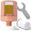 imageKitsch Shower Head Filter for Hard Water  Shower Filter with KDF55 ampamp Calcium Sulfite Helps Reduce Chlorine ampamp Impurities Water Softener  Bathroom Accessories for Healthier Hair ampamp Skin  BlackTerracotta