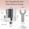 imageKitsch Shower Head Filter for Hard Water  Shower Filter with KDF55 ampamp Calcium Sulfite Helps Reduce Chlorine ampamp Impurities Water Softener  Bathroom Accessories for Healthier Hair ampamp Skin  BlackChrome