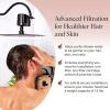 imageKitsch Shower Head Filter for Hard Water  Shower Filter with KDF55 ampamp Calcium Sulfite Helps Reduce Chlorine ampamp Impurities Water Softener  Bathroom Accessories for Healthier Hair ampamp Skin  BlackBlack