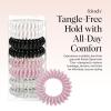 imageKitsch Spiral Hair Ties for Women  Creaseless and Dentfree Black Hair Ties No Damage Phone Cord Coils  Made of Flexible and Durable Plastic  Ideal for Daily Use  8pcsWatercolor