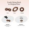 imageKitsch Spiral Hair Ties for Women  Creaseless and Dentfree Black Hair Ties No Damage Phone Cord Coils  Made of Flexible and Durable Plastic  Ideal for Daily Use  8pcsBrunette