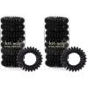 imageKitsch Spiral Hair Ties for Women  Creaseless and Dentfree Black Hair Ties No Damage Phone Cord Coils  Made of Flexible and Durable Plastic  Ideal for Daily Use  8pcsBlack