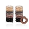 imageKitsch Spiral Hair Ties for Women  Creaseless and Dentfree Black Hair Ties No Damage Phone Cord Coils  Made of Flexible and Durable Plastic  Ideal for Daily Use  8pcsBrunette