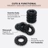 imageKitsch Spiral Hair Ties for Women  Creaseless and Dentfree Black Hair Ties No Damage Phone Cord Coils  Made of Flexible and Durable Plastic  Ideal for Daily Use  8pcsBlack