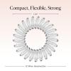 imageKitsch Spiral Hair Ties for Women  Creaseless and Dentfree Black Hair Ties No Damage Phone Cord Coils  Made of Flexible and Durable Plastic  Ideal for Daily Use  8pcsTransparent