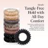 imageKitsch Spiral Hair Ties for Women  Creaseless and Dentfree Black Hair Ties No Damage Phone Cord Coils  Made of Flexible and Durable Plastic  Ideal for Daily Use  8pcsBrunette