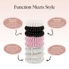 imageKitsch Spiral Hair Ties for Women  Creaseless and Dentfree Black Hair Ties No Damage Phone Cord Coils  Made of Flexible and Durable Plastic  Ideal for Daily Use  8pcsWatercolor