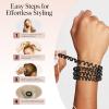 imageKitsch Spiral Hair Ties for Women  Creaseless and Dentfree Black Hair Ties No Damage Phone Cord Coils  Made of Flexible and Durable Plastic  Ideal for Daily Use  8pcsWatercolor