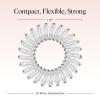 imageKitsch Spiral Hair Ties for Women  Creaseless and Dentfree Black Hair Ties No Damage Phone Cord Coils  Made of Flexible and Durable Plastic  Ideal for Daily Use  8pcsWatercolor
