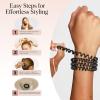 imageKitsch Spiral Hair Ties for Women  Creaseless and Dentfree Black Hair Ties No Damage Phone Cord Coils  Made of Flexible and Durable Plastic  Ideal for Daily Use  8pcsBrunette