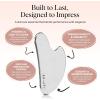 imageKitsch Stainless Steel Gua Sha Facial Tools  Lymphatic Drainage Massager for Face ampamp Chin Jawline Shaper Double Chin Reducer Guasha Tool for Face Massager Skin Care Tools  IrridescentSilver