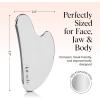 imageKitsch Stainless Steel Gua Sha Facial Tools  Lymphatic Drainage Massager for Face ampamp Chin Jawline Shaper Double Chin Reducer Guasha Tool for Face Massager Skin Care Tools  IrridescentSilver