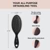 imageKitsch Wide Tooth Detangler Comb  Curved Handle for Curly Wet ampamp Thick Hair Black Shower Comb for WomenMini Travel Brush