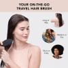 imageKitsch Wide Tooth Detangler Comb  Curved Handle for Curly Wet ampamp Thick Hair Black Shower Comb for WomenMini Travel Brush