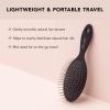 imageKitsch Wide Tooth Detangler Comb  Curved Handle for Curly Wet ampamp Thick Hair Black Shower Comb for WomenMini Travel Brush