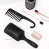 imageKitsch Wide Tooth Detangler Comb  Curved Handle for Curly Wet ampamp Thick Hair Black Shower Comb for WomenWide Tooth Comb
