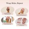 imageKitsch XL Microfiber Hair Towel Wrap for Women  Ultra Absorbent Microfiber Towel for Wet Curly Long or Short Hair  Quick Dry AntiFrizz Hair Wrap  Cherry Print 40x24 inchesTerracotta