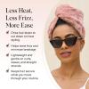 imageKitsch XL Microfiber Hair Towel Wrap for Women  Ultra Absorbent Microfiber Towel for Wet Curly Long or Short Hair  Quick Dry AntiFrizz Hair Wrap  Cherry Print 40x24 inchesTerracotta