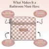 imageKitsch XL Microfiber Hair Towel Wrap for Women  Ultra Absorbent Microfiber Towel for Wet Curly Long or Short Hair  Quick Dry AntiFrizz Hair Wrap  Cherry Print 40x24 inchesTerracotta Checkered