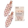 imageKitsch Creaseless Hair Clips for Women  No Crease No Bend Hair Clips for Styling Bangs Makeup Application Face Wash  Recycled Acrylic  Cherry Print  Ideal Gifts for Women 4pcsTerracotta Checkered