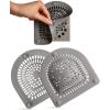 imageKitsch Hair Catcher Shower Drain  Prevents Clogs Drain Hair Catcher Reduce Bathtub Odor AntiClogging Bathtub ampamp Shower Cover Durable ampamp Easy to Clean Made with Silicone Universal Fit  Grey