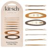 imageKitsch Hair Clips for Women ampamp Bobby Pins  Gold Metal Snap Hair Barrettes for Women  Stylish No Slip PainFree  Ideal for Everyday Hairstyles  Sedona 8pc Set