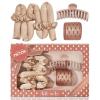 imageKitsch Holiday Hair Hero XL Satin Heatless Styling ampamp Flat Lay Claw  Heatless Curls ampamp Waves Extra Large Curling Rods Satin Scrunchies ampamp Claw Clip for Hair Protection Gifts for Women 4pc set AuraChampagne