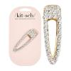 imageKitsch Large Rhinestone Hair Clips for Women Elegant Gold Hair Clip Easy to Open Alligator Hair Clips Pretty Metal Hair Clips for Styling Short Hair 1pc Gold