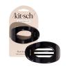imageKitsch Medium Flat Claw Clips for Women  Stylish Flat Hair Clips Strong Hold for Thick ampamp Fine Hair  NonSlip for Secure Comfortable AllDay Wear  Ideal Gifts for Women  CherryMBlack