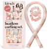 imageKitsch Satin Heatless Curling Set  Heatless Curls Overnight with 34quot Hair Curler ampamp 2 Satin Scrunchies  Comfortable Hair Curlers to Sleep In for FrizzFree No Heat Damage Styling  Sunset Tie Dye01 Sunset Tie Dye