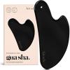 imageKitsch Stainless Steel Gua Sha Facial Tools  Lymphatic Drainage Massager for Face ampamp Chin Jawline Shaper Double Chin Reducer Guasha Tool for Face Massager Skin Care Tools  IrridescentMatte Black
