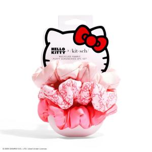 imageHello Kitty x Kitsch Matte Satin Scrunchies for Women  No Crease Hair Ties No Damage  Scrunchies for All Hair Types ampamp Textures  Stylish ampamp Comfortable For Ponytails ampamp Buns  3pcsHello Kitty